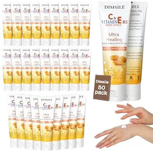 50 Pack Travel Size Body Lotion 1 oz Bulk Flip Cap, Natural Style