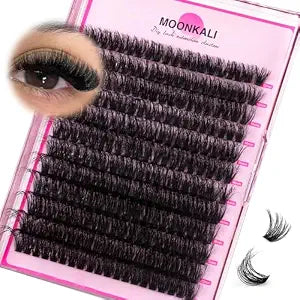 MOONKALI Thick Lash Clusters Wispy 80D Eyelash Clusters D Curly 12-20MM