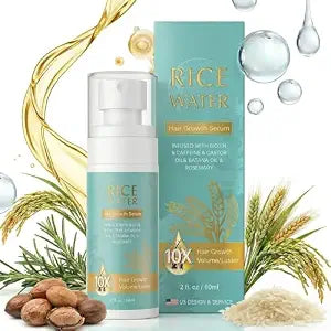 NEW Organic Batana Hair Growth Oil for Women Men- 100% Pure Formula Rosemary Batana Oil with Rice Water & Biotin Hair Serum - Non Greasy，for Thicker, Stronger Hair - 2 Fl Oz
