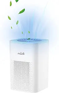 Desktop Air Purifier with HEPA Filter for Office Bedroom Bathroom, Small USB Air Purifiers for Pollutants, Dust, Odor, Super Quiet Powered by USB No Adapter, White