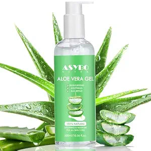 300 ml Aloe Vera Gel, 100% Natural Pure Aloe Vera Hydrating Facial Cream, Soothing & Moisturizing, After Sun Care, Reduce Acne, Repair Scars, Suitable for All Skin Types