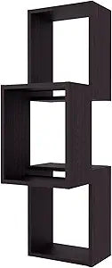 Tuhome Seyner Wall Shelf with Six Open Storage Cubes, Modern Display Design for Books and Decor, Space-Saving Mounted Structure Ideal for Living Rooms, Offices or Hallways, Functional Organizat