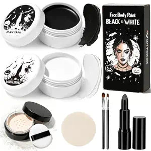 Black & White Oil Face Body Paint Halloween Cosplay Makeup Accessories