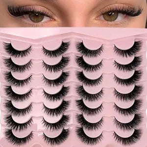 loladook Cat Eye Lashes Natural Look Short Fluffy Wispy C Curl Lash Strips