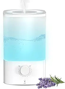 Electactic Top-Fill Cool Mist Bedroom Humidifier for Plants & Baby Nursery, 3.2L Large Capacity for up to 40H Runtime, Ultra Quiet <28dB, 3 IN 1, 5╬╝m Fine Mist, BPA-Free for Living Room, Desk, Office