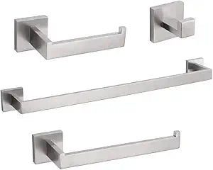 TURS Bathroom Hardware Set Brushed Towel Bar Set Stainless Steel Bathroom Accessories Towel Holder Sets Wall Mounted