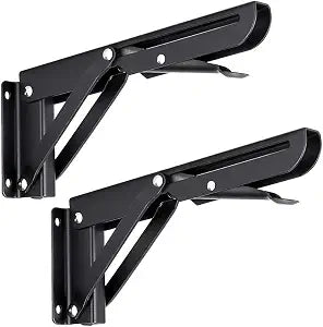 Sumnacon 2 Pcs Folding Shelf Brackets for Worktops,8 Inch ,Max Load 99lb