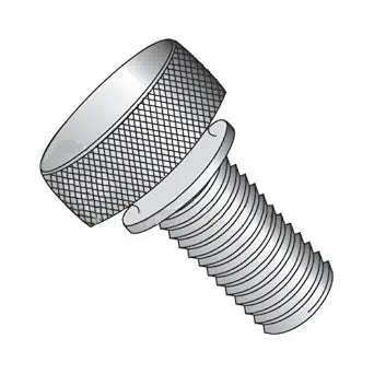 10-32 x 1/2" Knurled Thumb Screws/Washer Face/Aluminum (Carton: 100 pcs)