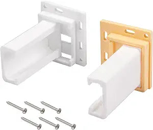 Drawer Slide Socket Set Cabinet Hardware, RV Drawer Parts Fits 1 Inch Drawer Slide, 2-1/8 Inch x 1-3/4 Inch Adjustable Base C-Shaped