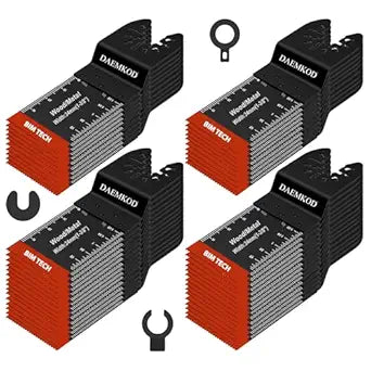 50 Pack Bi-Metal Oscillating Saw Blades Metal Cutting, 34MM Multitool Blades for Hard Wood Plastic, Multi Tool Blades Kits Fit Dewalt Bosch Ryobi Milwaukee