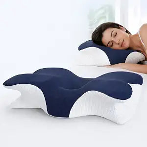 Orthopedic Bed Pillow for Side Back Stomach Sleeper, Adjustable Cervical Pillow Sleeping, Ultra Pain Relief Cooling Pillow for Neck Support, Odorless Ergonomic Contour Memory Foam Pillows