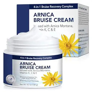 Arnica Bruise Cream Extra Strength 4-in-1 with Vitamin K, C & E, 4.2 Oz