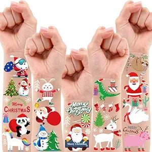 Partywind Christmas Temporary Tattoos for Kids Stocking Stuffers