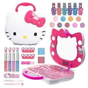 Hello Kitty Face Makeup Vanity Set with Light-Up Mirror