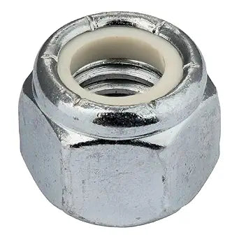 3/8"-16 (100 Pack) Nylock Hex Nuts, Grade 2, Nylon Insert Locknut by Makers Bolt