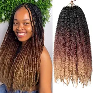 Marley Twist Braiding Hair, 1B/30/27, 18 inch, 8 Packs