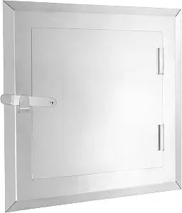 Criditpid 304 Stainless Steel Clean Out Door, Fireplace Chimney Cleanout Door for Indoor Outdoor Wall Chimney, 8 by 8 Inch