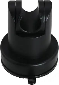 Suction Cup Shower Head Holder Removable No Drilling Required ABS Plastic Shower Rod Holder Universal Bathroom Use 3.14 x 2.75 Inches For Tile Glass and Polished Wood Walls Black