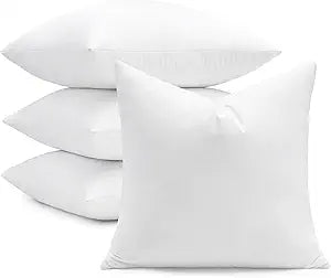 puredown 26x26 Feather Down Pillow Inserts, Set of 4 Euro Pillow Inserts for Decorative Throw Pillow, Bed, Couch and Home Decor