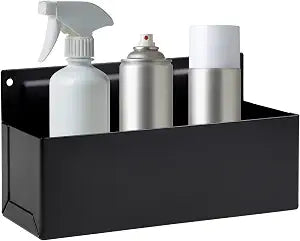 Magnetic Aerosol Spray Can Holder, Magnet Toolbox Bottle Holder, Tool Box Storage Rack for Garage and Home, Craft Workspace, Mechanic Paint Bottle Can Organizer, Black, 3"x8.3"