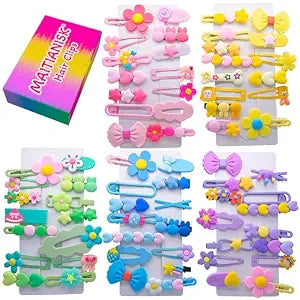 70PCS Hair Accessories for Girls Little Girl Hair Clips Barrettes for Baby Toddler Teens Women Kids Cute Candy Colorful Flower Gift for 6-18 Ages (Girls Hair Accessories)