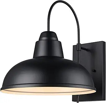 Asher Hamilton Hawthorne Outdoor Wall Lamp | Black Finish | 11x11 Inch Exterior Wall Sconce | Wet Rated | E26 Bulb Compatible | Metal Construction for Porch, Patio, Garage (Black, 14-Inch)