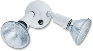 Lithonia Lighting Dusk-to-Dawn Twin Par Outdoor Flood Light Holder, White