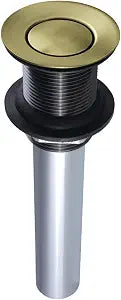 Kingston EV8003 Push Pop-Up Drain Without Overflow, Antique Brass