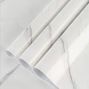 Large White Marble Granite Wallpaper Peel Stick Thicken 48x118inch Waterproof Furniture Sticker Self-Adhesive Contact Paper Marble Vinyl Wrap for Countertop Fireplace Backsplash DIY Wall Sticker