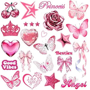 100+ Pink Party Temporary Tattoos | Pink Birthday Party Supplies