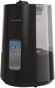 Honeywell Dual Comfort Cool + Warm Mist humidifier. Humidifier for Bedroom, Office, Living Room and Home. Provides Temporary Relief from Dry air discomforts - Black, HWC775B