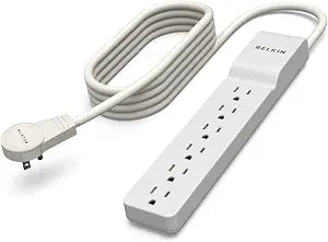 Belkin Surge Protector Power Strip 6 AC 8ft Cord Flat Plug 720 Joules