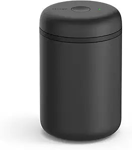 Fellow Atmos Electric Vacuum Canister & Storage Container - Airtight Coffee & Food Storage Containers - Coffee Containers - (Matte Black, 1.2 Liter)