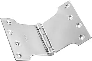 SSISKCON 4 Inch Parliament Door Hinge Wide Stainless Steel with Self Drilling Screw Heavy (Pack of 1) (Brushed Satin, 4 inch x 4 inch)
