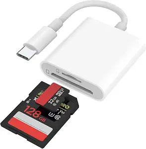SD Card Reader USB C for iPhone 17/16/15 Series, AIDOUBARA Memory Card Reader with SD and Micro SD Slot, Digital Camera Adapter Compatible with iPad, Mac, MacBook, Kodak Pixpro and More Type C Devices