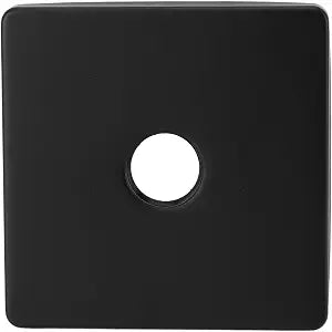Shower Flange Cover, Square Shower Arm Cover Plate, Stainless Steel Shower Arm Flange for Bathroom (Black)