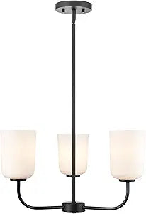 ML Lighting 214003-MB Laphia 21" Wide 3-Light Chandelier - Matte Black