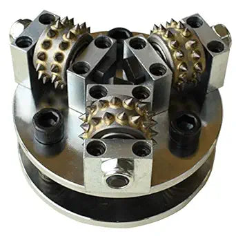 5 In. Coating Removal Stone Texturing Bush Hammer, Concrete Patch Repair Prepare Bushing Tool Plate For Angle Grinder, Stone Concrete Roughness Pulverization Bushing Hammer(5/8-11" Thread)