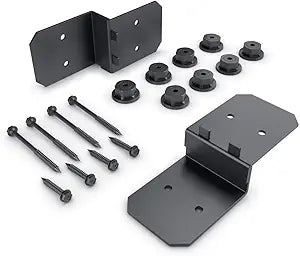 OZCO 2 Pcs Ironwood Post to Beam Connector 4" | Decorative Post to Beam Bracket for Pergola, Pavilion, Deck and Outdoor Wood Structures | Powder-Coated Galvanized Steel Hardware