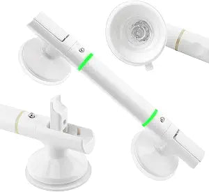 Grab Bars for Bathtubs,Heavy Duty Suction Grab Bars Handle for Elderly, Shower Handle for Seniors Bathroom Saf ety Grip,No Drilling Removable(White,Size:35cm)
