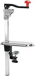 Commercial Manual Can Opener Heavy Duty for #10 Cans, Industrial Can Opener with Tabletop Clamp Mount, Stainless Steel Blade and Base, Dual Mounting Options for Restaurants & Home Kitchens