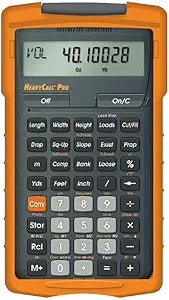 Calculated Industries 4325 HeavyCalc Pro Feet-Inch, Tenths, Yards and Metric Construction Math Calculator Tool for Engineers, Estimators, Excavators, Highway Contractors and Heavy Equipment Operators