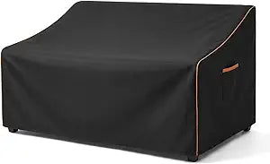 Outdoor Sofa Cover, Waterproof Patio Furniture Cover 60W x 42D x 33H inches Heavy Duty 600D Oxford Fabric Black