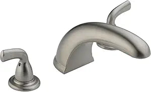 Delta Faucet Foundations Roman Tub Faucet - BT2710 - Bathtub Faucet & Handles - Quality Bathroom Accessories - Rigid Slip-On Spout - Chrome (Valve Sold Separately)