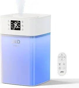 JRD 4L Humidifiers for Bedroom, Cool Mist Humidifier for Large Room, 40H Runtime, 360┬░ Nozzle, Night Light for Home, Office, Baby Nursery, Plants∩╝White∩╝