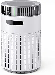 Smart Pet Air Purifier, HEPA Filter for Pet Hair, Odors, Covers up to 1000 ft┬▓, High CADR with More Air Changes, WIFI APP Control, Sleep Mode, Child & Pet Lock, Tip-Over Safety (White+Gray, Purifier)