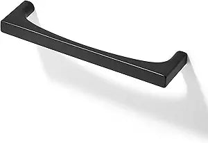 CHIVS 10 Pack Solid Cabinet Handles -5"(128mm) Hole Center Cabinet Handle Matte Black Cabinet Pulls,Heavy Duty Cupboards Handles, Drawers and Bathroom Hardware