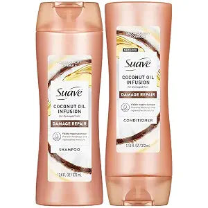 Suave Coconut Oil Infusion Shampoo and Conditioner Set, 12.6 Oz Ea