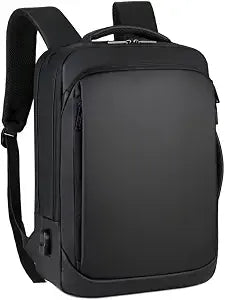 Laptop Backpack, Business Anti Theft Slim Sturdy Laptops Backpack with USB Charging Port, Water Resistant Travel Backpack Computer Bag Gifts for Men & Women Fits 15.6 Inch Notebook-Black