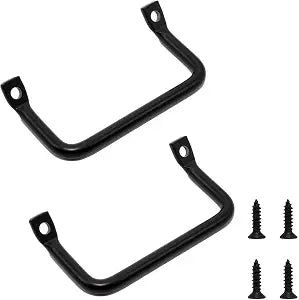 2 Pcs Black Metal Cutting Board Handles